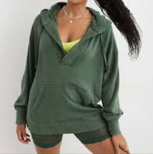 Aerie Green Hoodie Sweatshirt